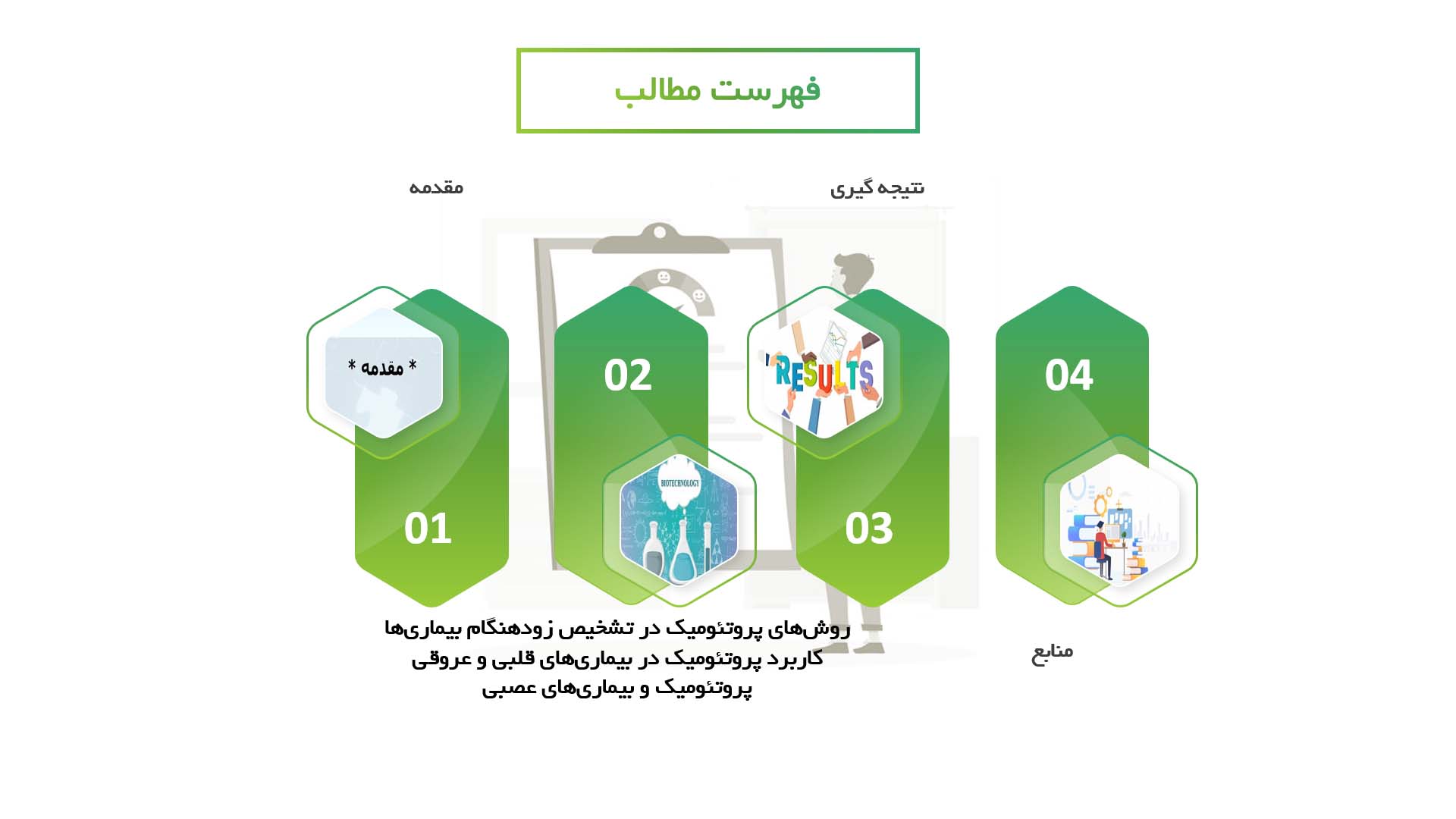 پاورپوینت مطالعه کاربردهای پروتئومیک در تشخیص زودهنگام بیماری‌ها